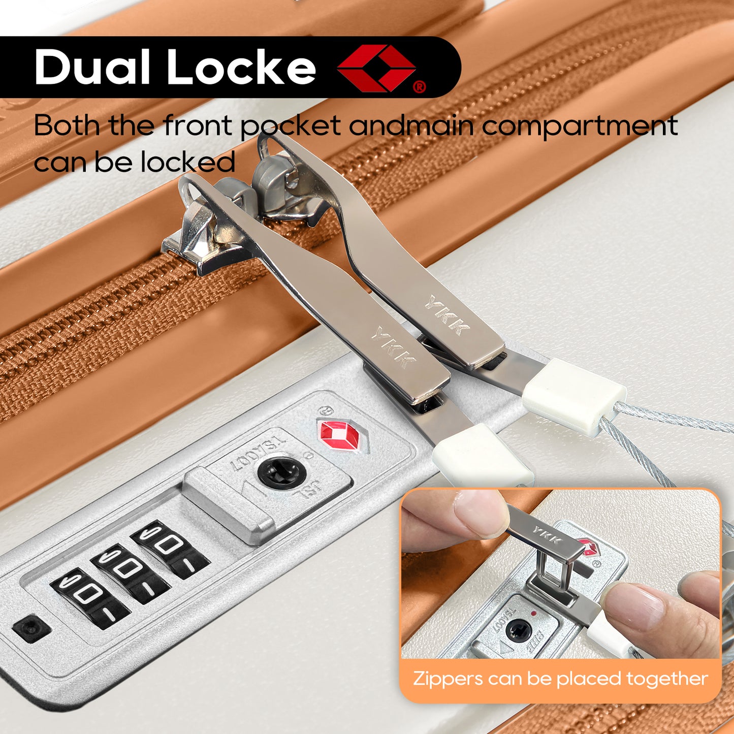 Joyway Front Opening Cover Carry-on Luggage Side Hooks TSA Lock Spinner Wheels YKK Zippers