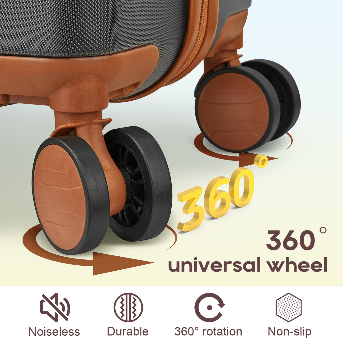imiomo Carry on Luggage, 20 in Carry-on Suitcase with Spinner Wheels,Hardside 3PCS Set with TSA Lock