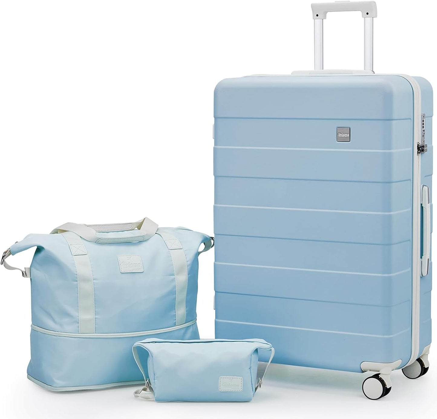 imiomo Carry on Luggage, 20 in Carry-on Suitcase with Spinner Wheels,Hardside 3PCS Set with TSA Lock