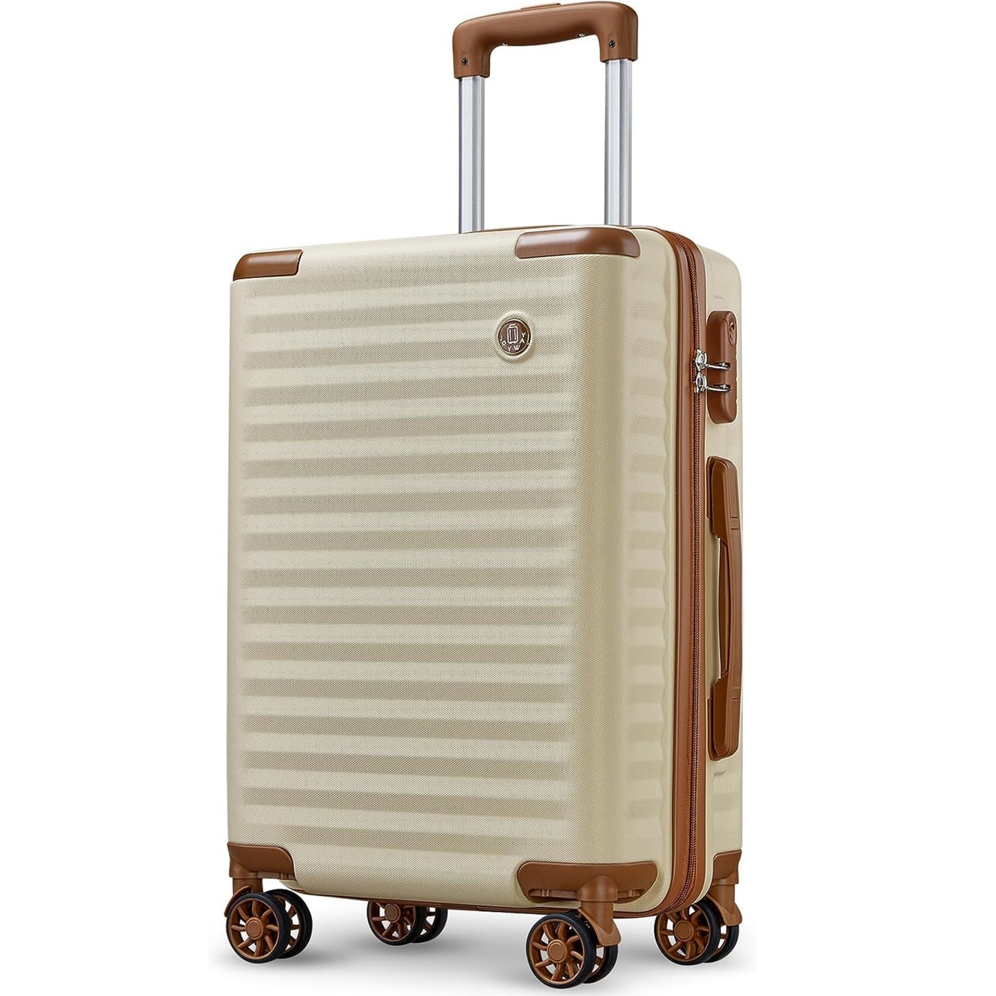 white Carry on Luggage Suitcase Lightweight Hard Luggage