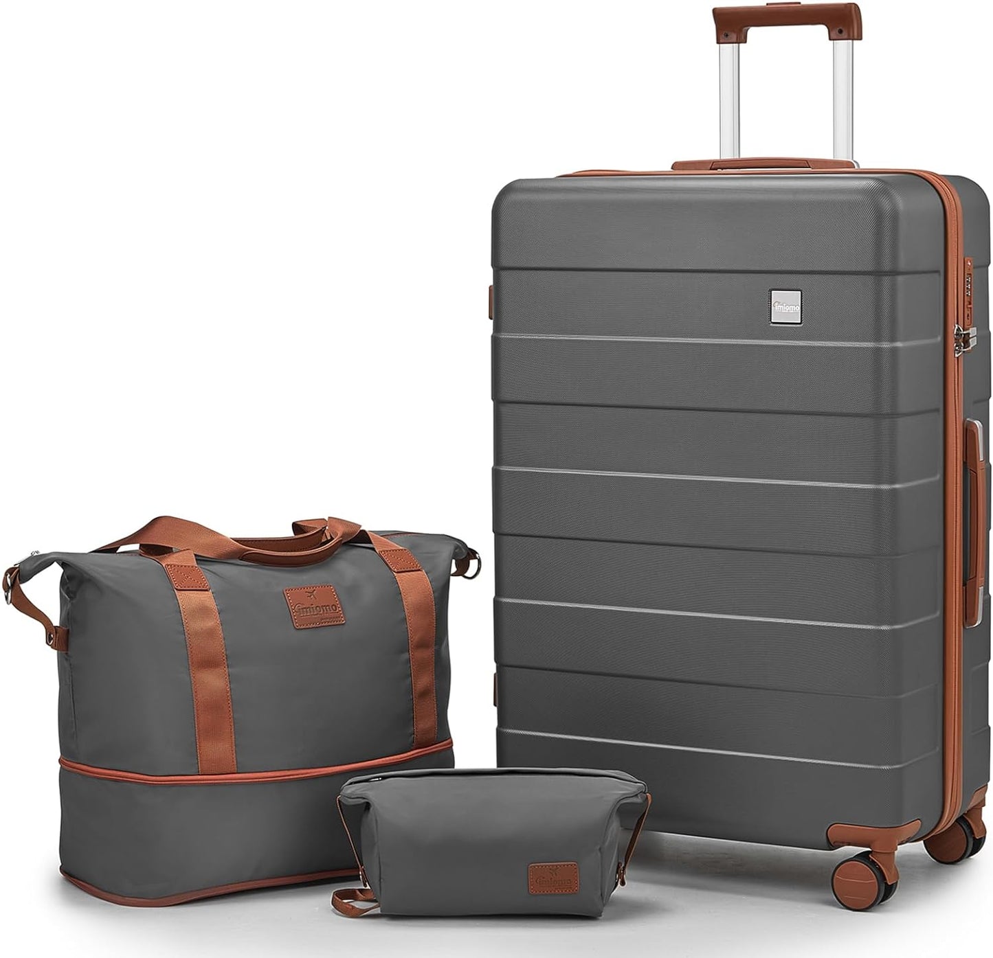 imiomo Carry on Luggage, 20 in Carry-on Suitcase with Spinner Wheels,Hardside 3PCS Set with TSA Lock