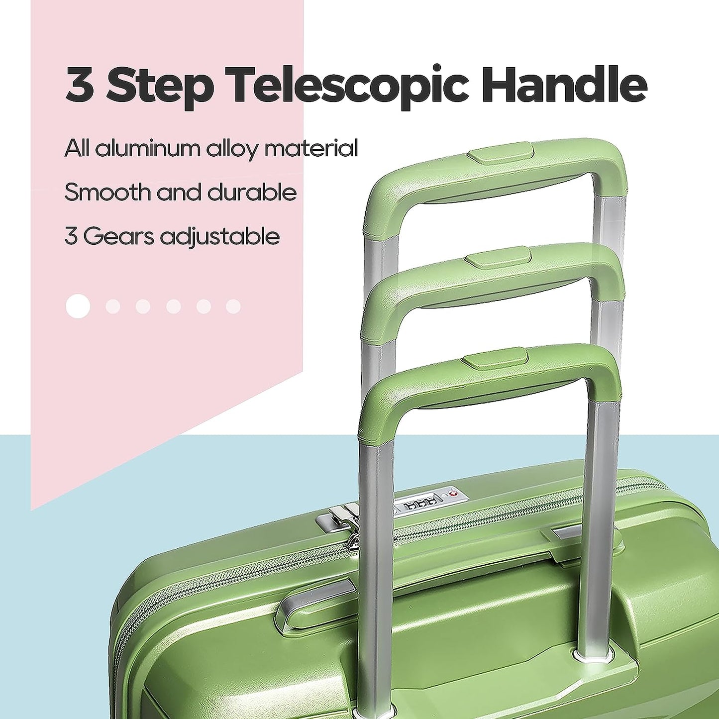 3 Pieces Luggage Set Expandable Hard Shell Luggage Set