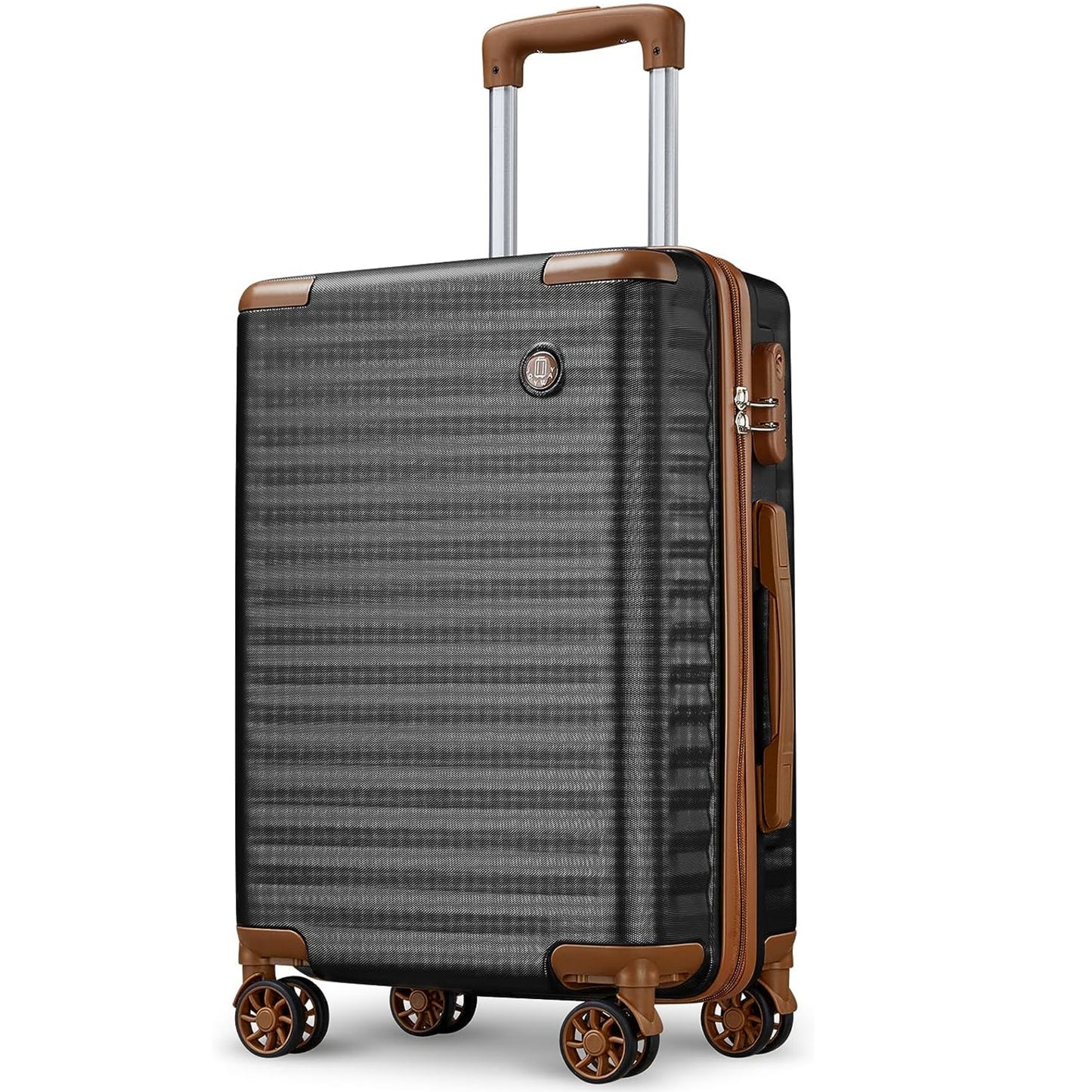 black Carry on Luggage Suitcase Lightweight Hard Luggage