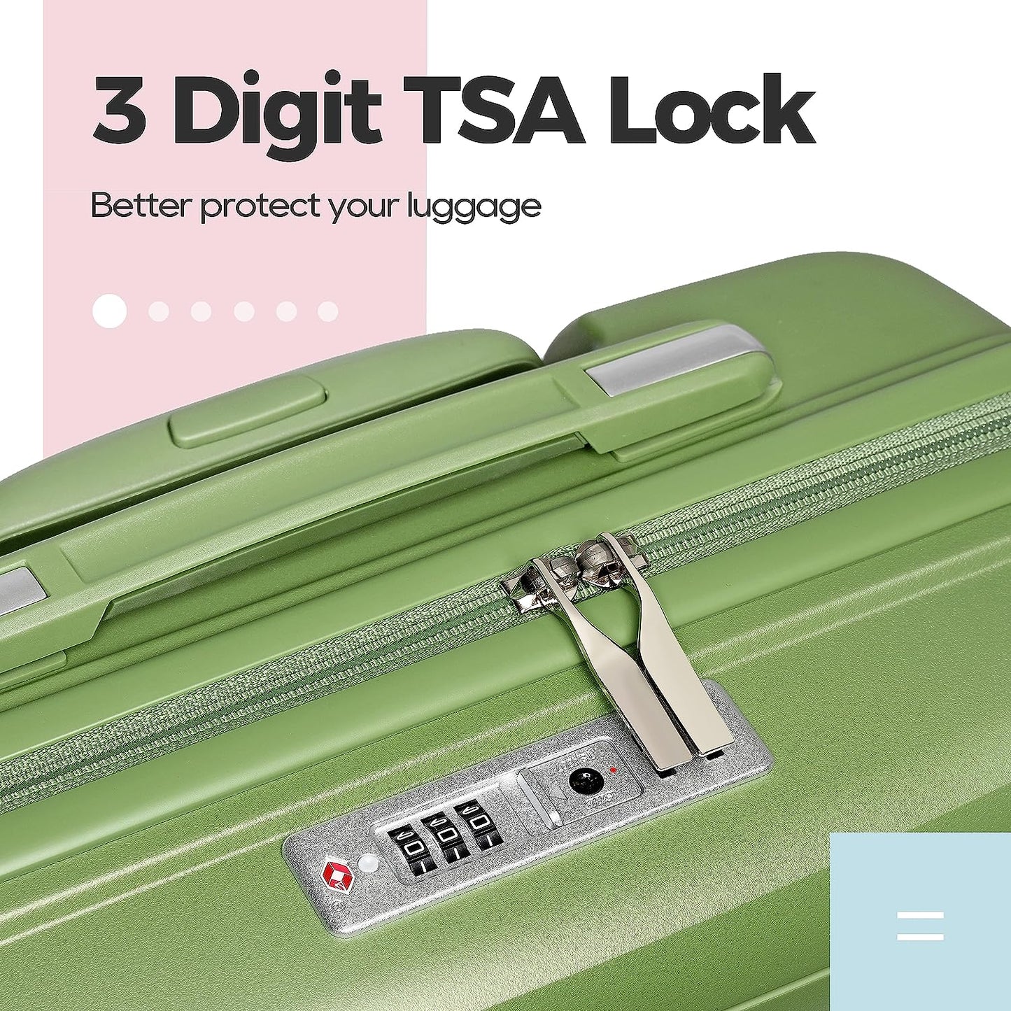 3 Pieces Luggage Set Expandable Hard Shell Luggage Set