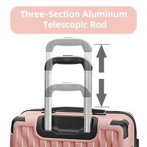pink 10 Pieces Set Hard Shell Luggage Set
