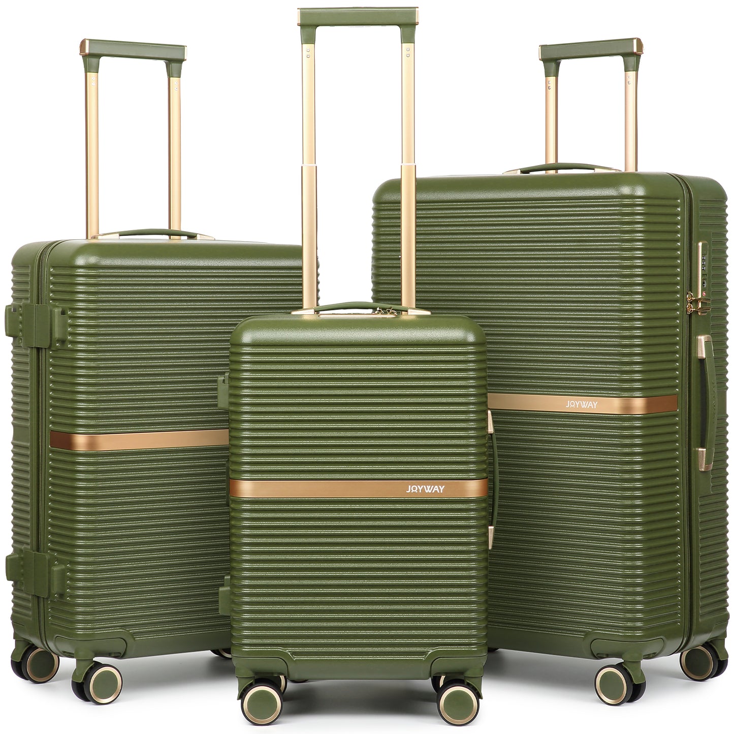 Joyway 3 Piece Luggage Set (20/24/28 Inch) – Lightweight ABS Hardshell Suitcases, Spinner Wheels, TSA Lock, Durable Travel Luggage PF001