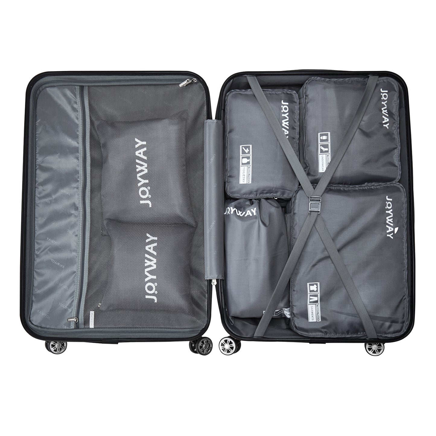 joyway Expandable 7-Piece Suitcase For Travel Luggage Set