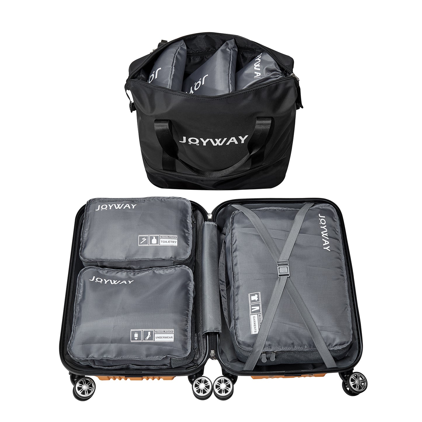 joyway Expandable 7-Piece Suitcase For Travel Luggage Set
