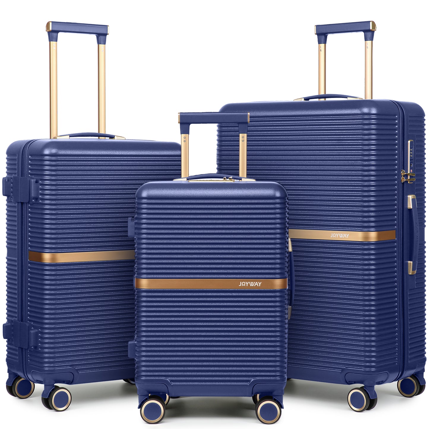 Joyway 3 Piece Luggage Set (20/24/28 Inch) – Lightweight ABS Hardshell Suitcases, Spinner Wheels, TSA Lock, Durable Travel Luggage PF001