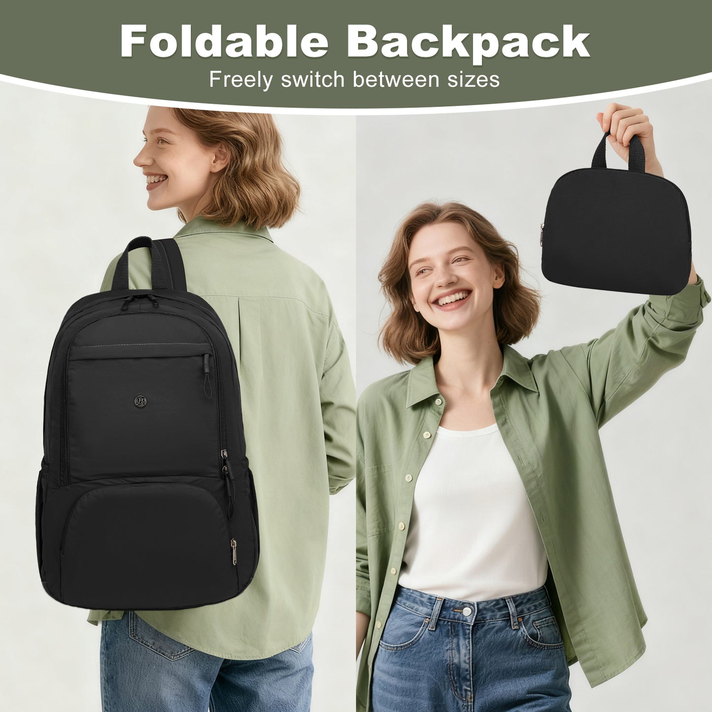 Joyway Lightweight Folding Backpack 35L Waterproof Foldable Hiking Bag Lightweight and Compact Folding Backpack for Travel School Camping