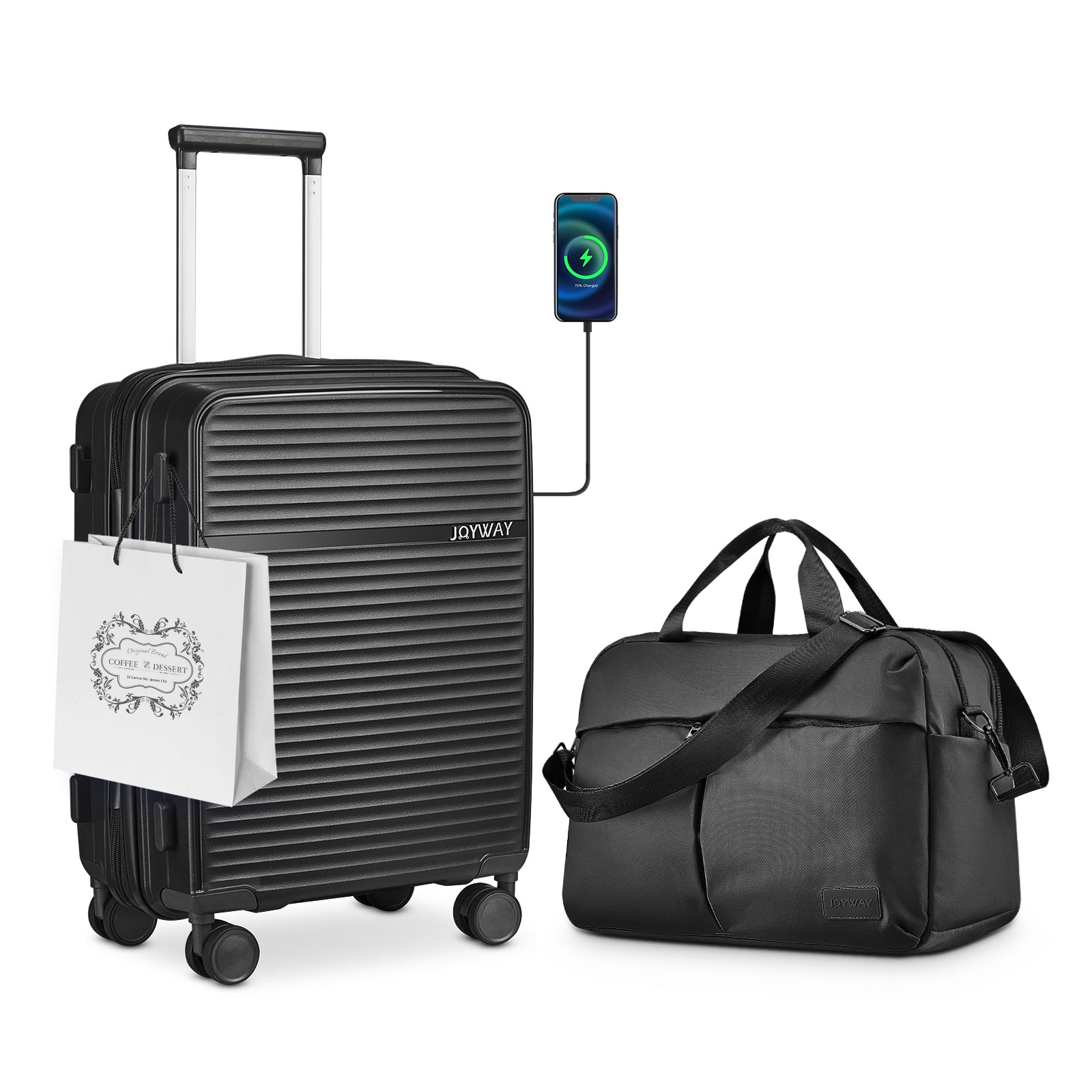 Suitcase with charger sale