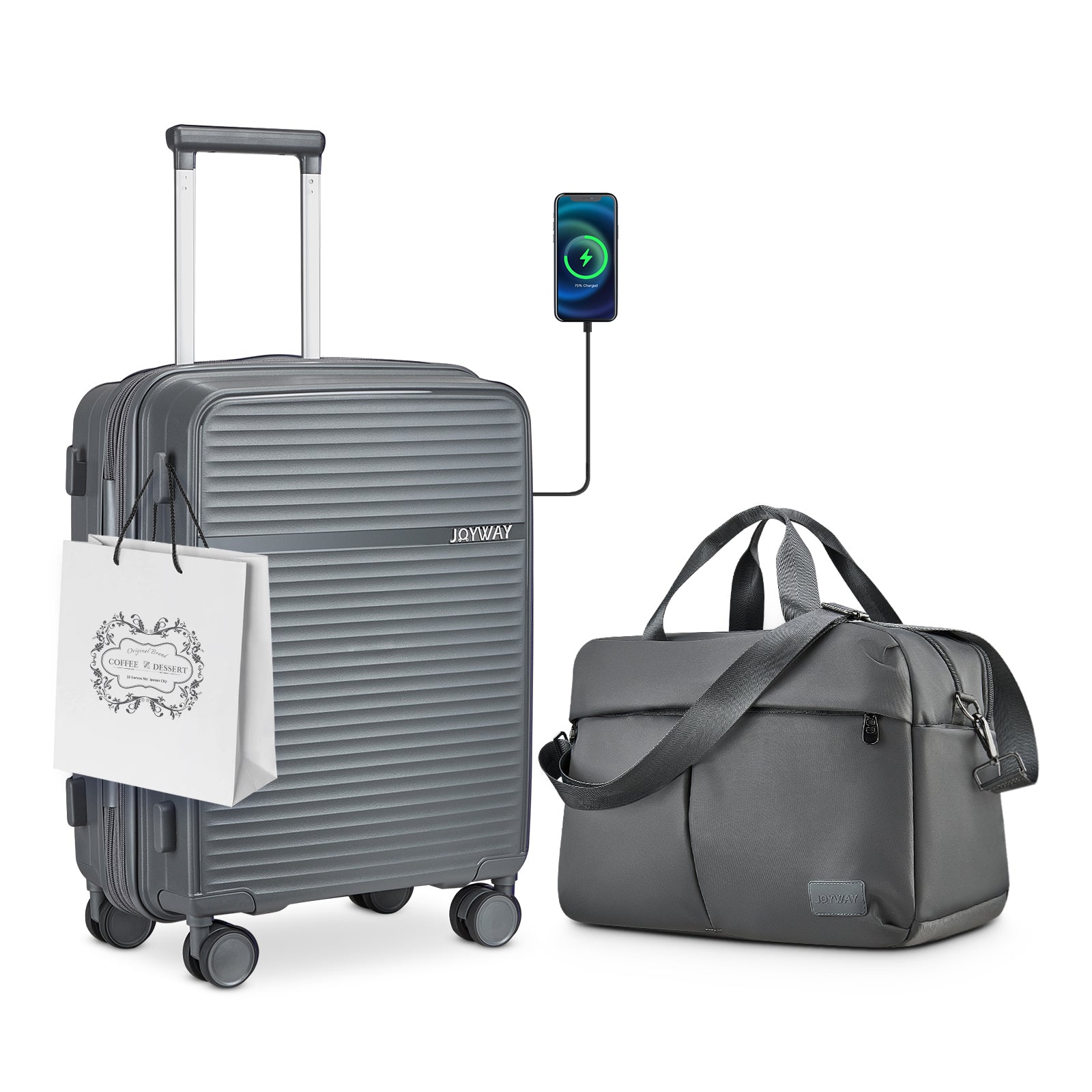 Luggage with charger port online