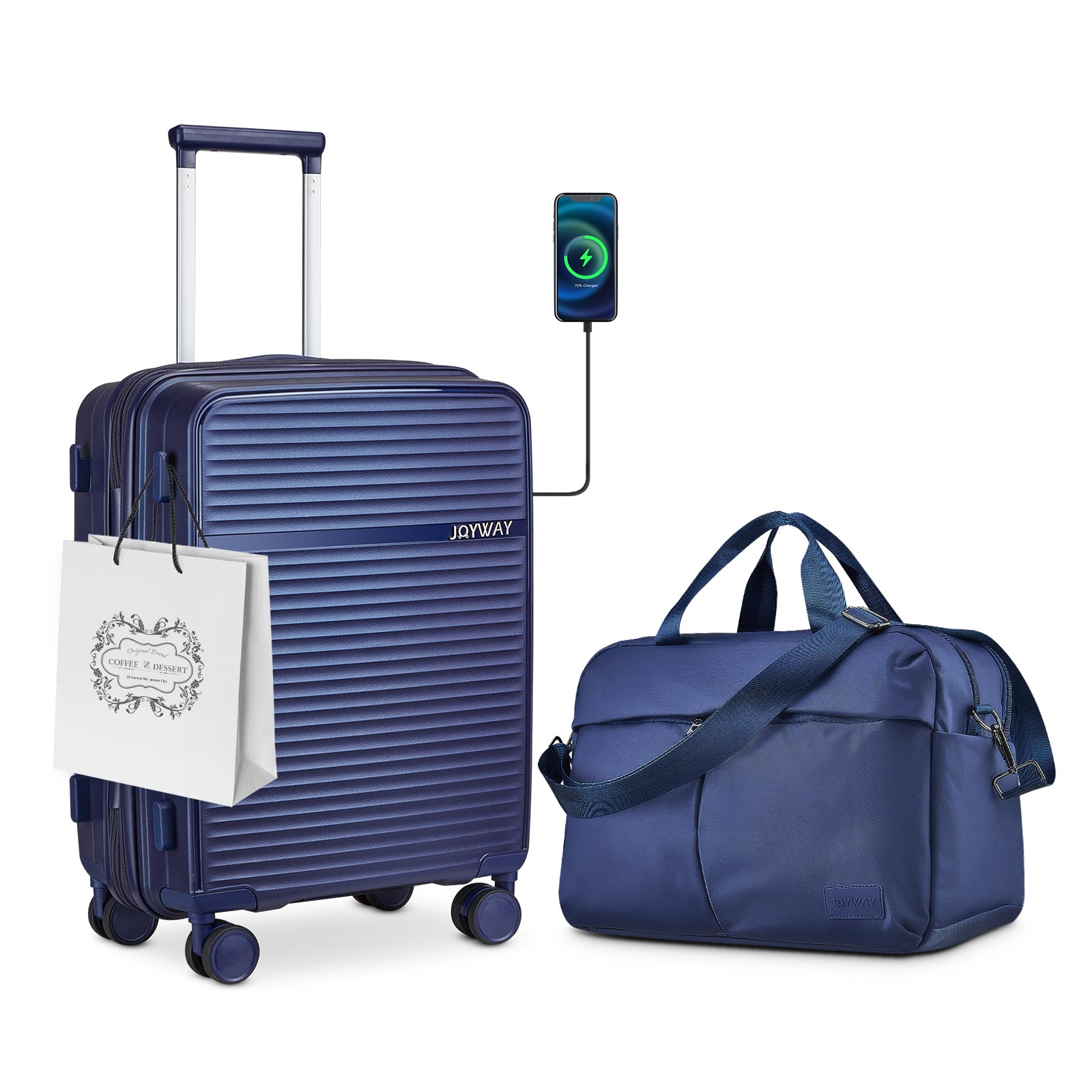 Hand luggage with usb charger online