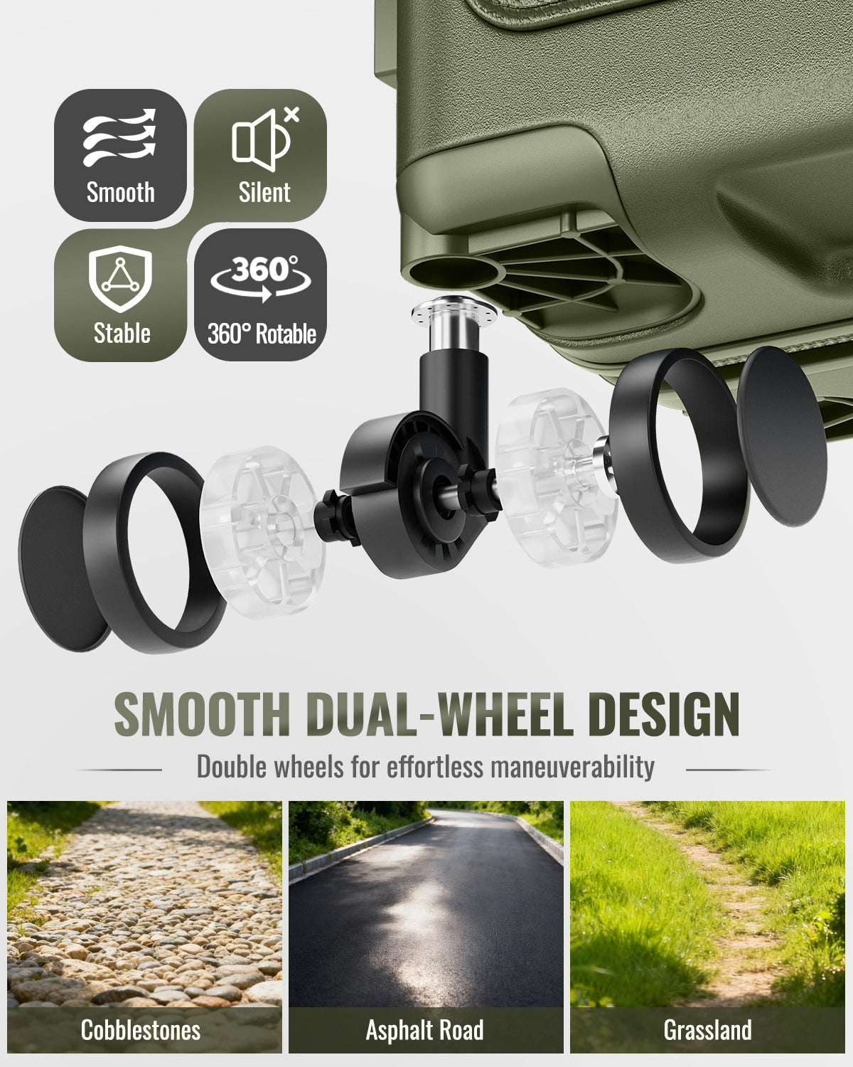 Joyway Luggage Sets 3 Piece with SpinnerWheels, Carry On Luggage 20In with PCHardshell, Lightweight Suitcase Set with TSALock and Pressure-resistant Frame, 20/24/28Inch PF003