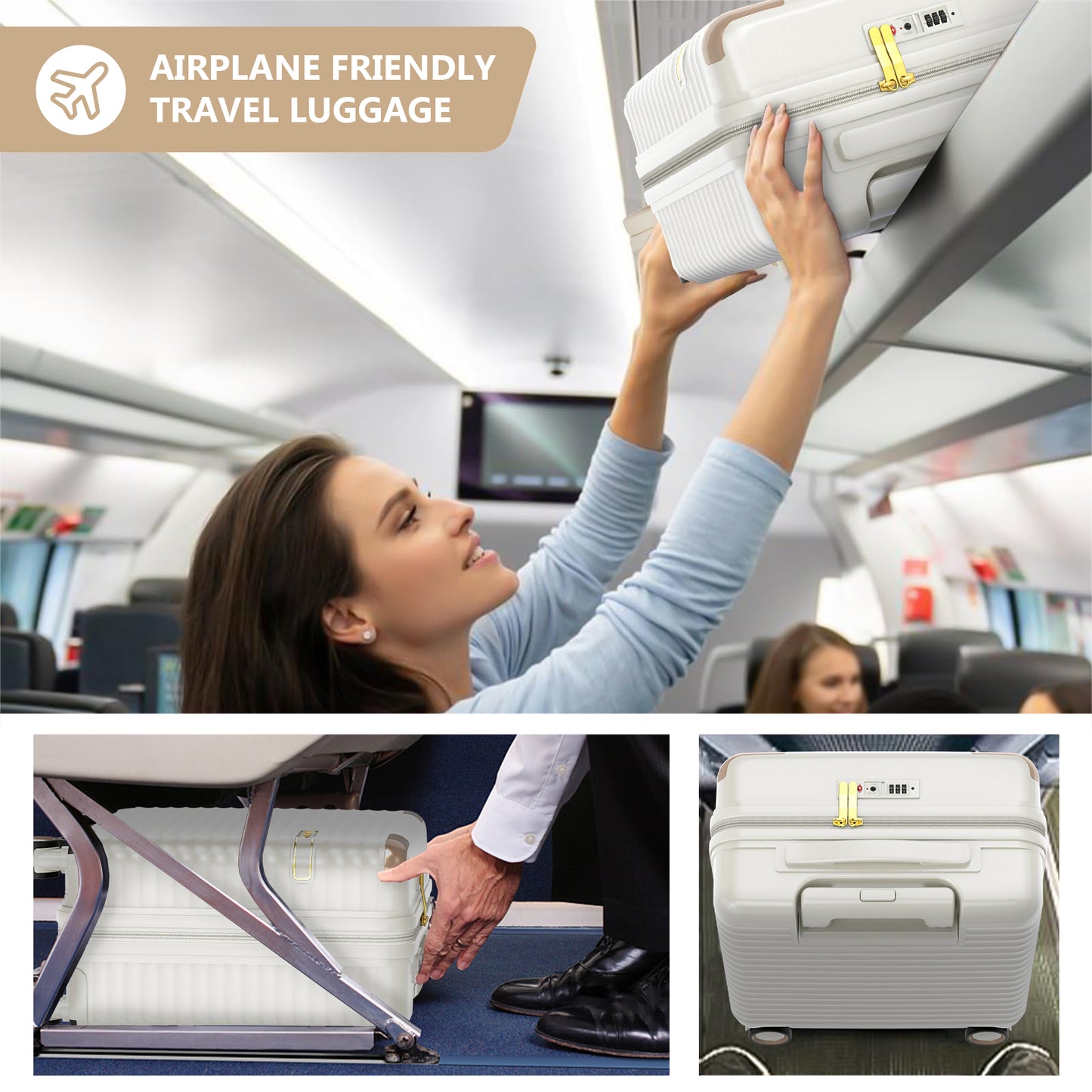 Joyway hand luggage 20 inch boarding case, hard shell with TSA lock, stylish, sturdy, anti drop and pressure resistant ABS material TR023