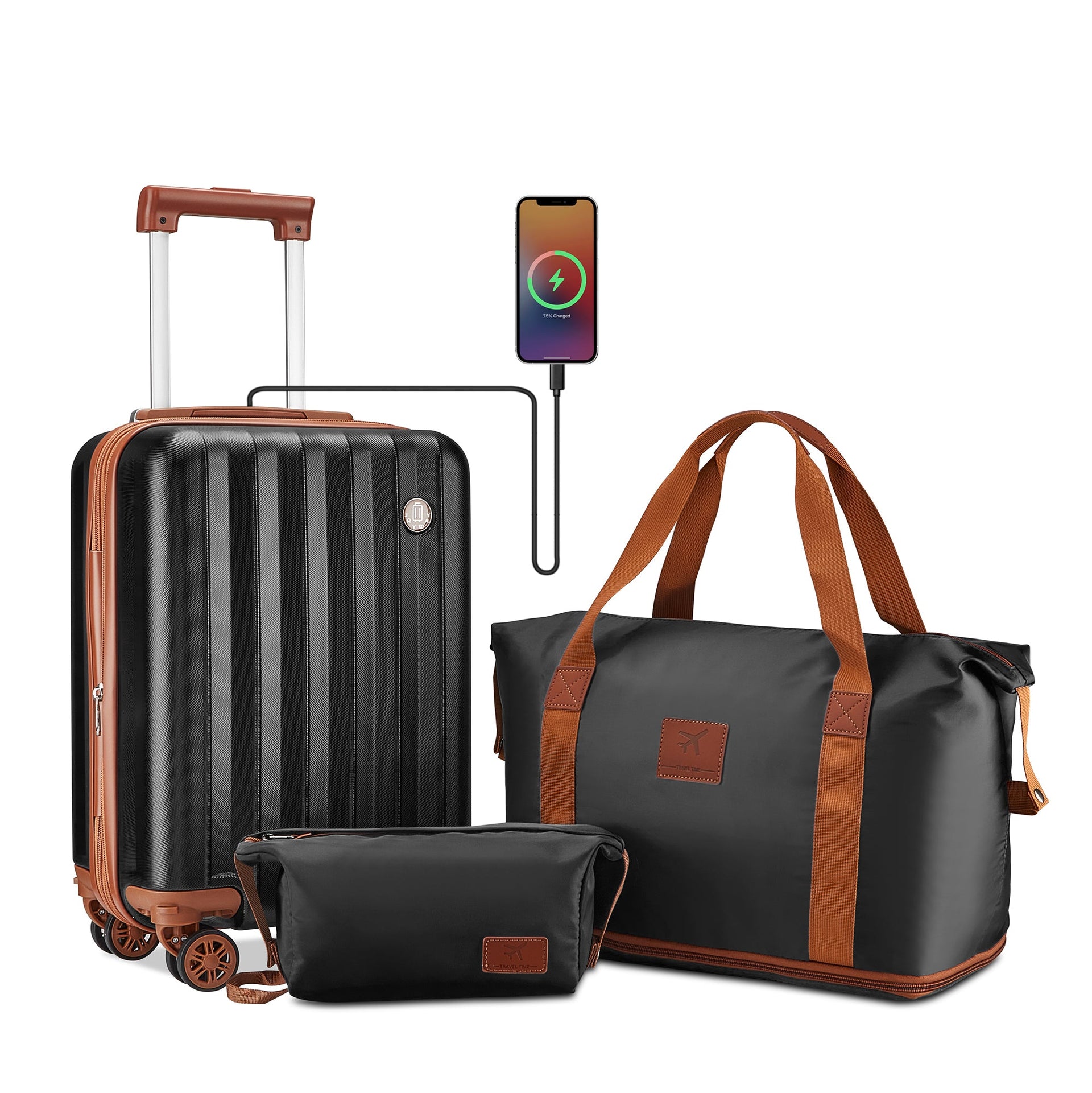  TEHAUX 100pcs Hardware Bags Ring Keychain Ring Luggage