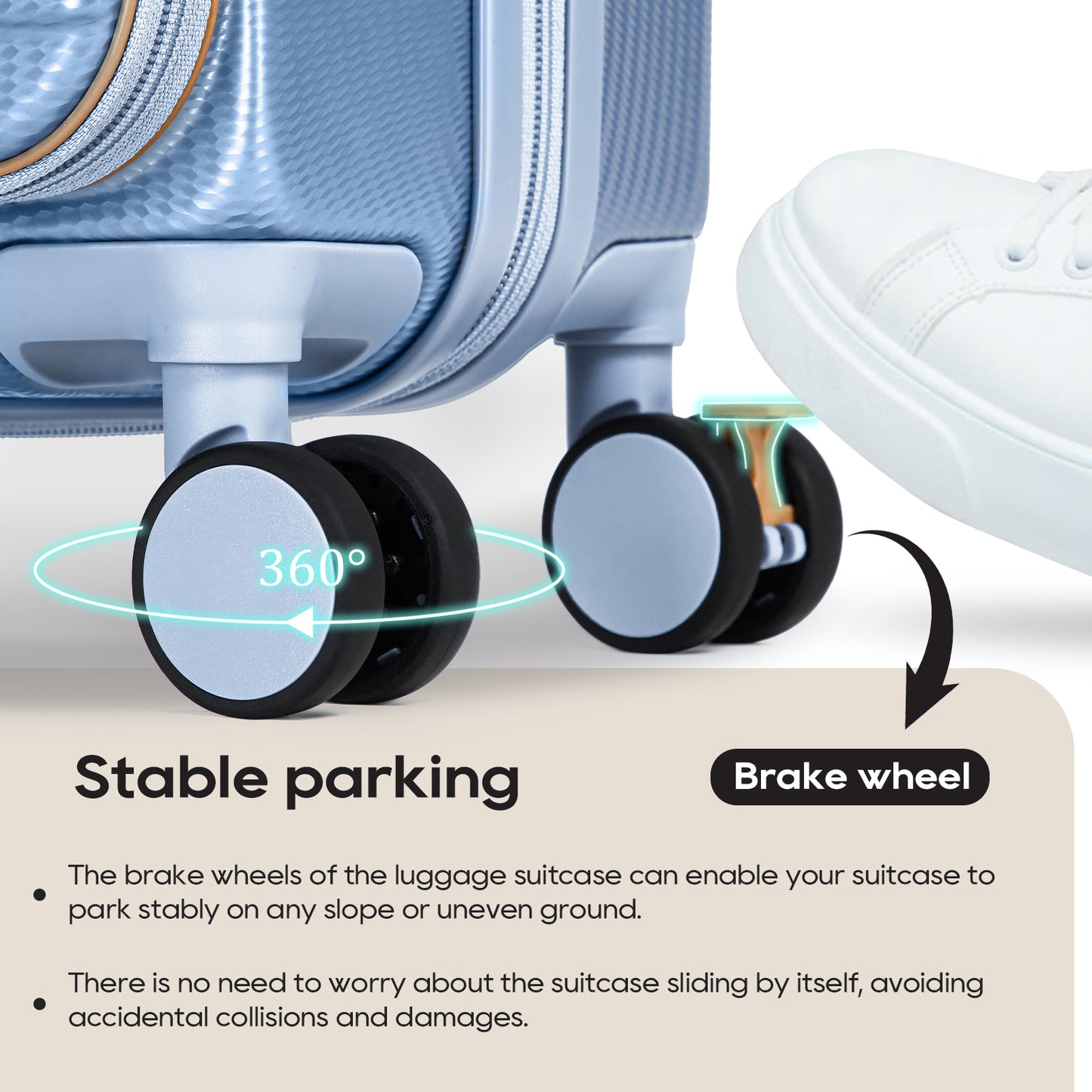 Melalenia 3-Piece Front Opening Cover Carry-on Luggage Side Hooks TSA Lock Spinner Wheels YKK Zippers