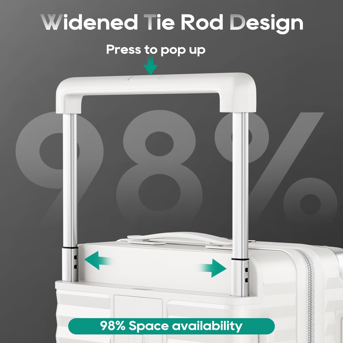 Joyway Front Opening Cover Carry-on Luggage Side Hooks TSA Lock Spinner Wheels YKK Zippers，PC material