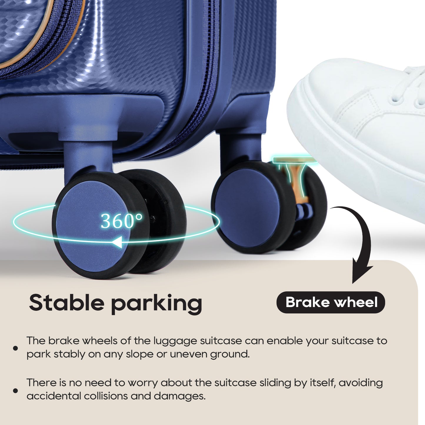 Melalenia 3-Piece Front Opening Cover Carry-on Luggage Side Hooks TSA Lock Spinner Wheels YKK Zippers