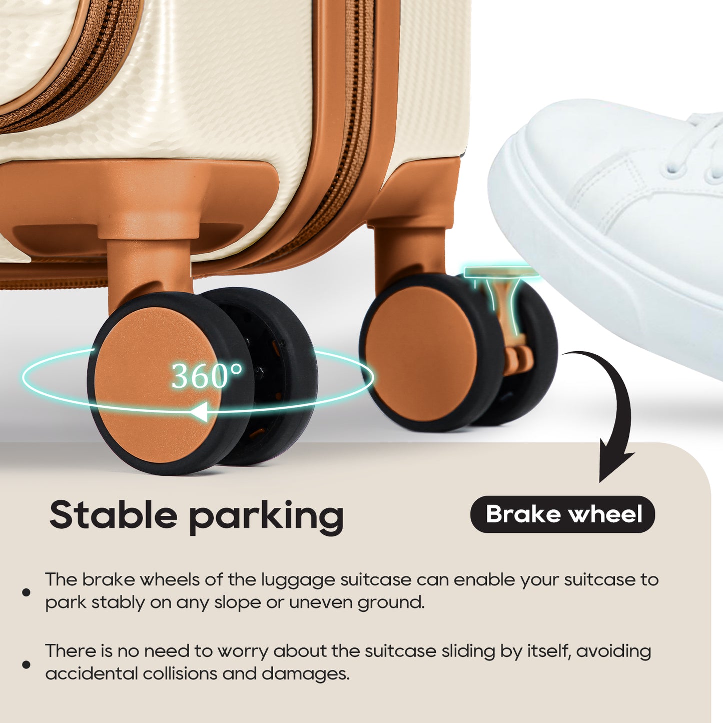 Melalenia 3-Piece Front Opening Cover Carry-on Luggage Side Hooks TSA Lock Spinner Wheels YKK Zippers