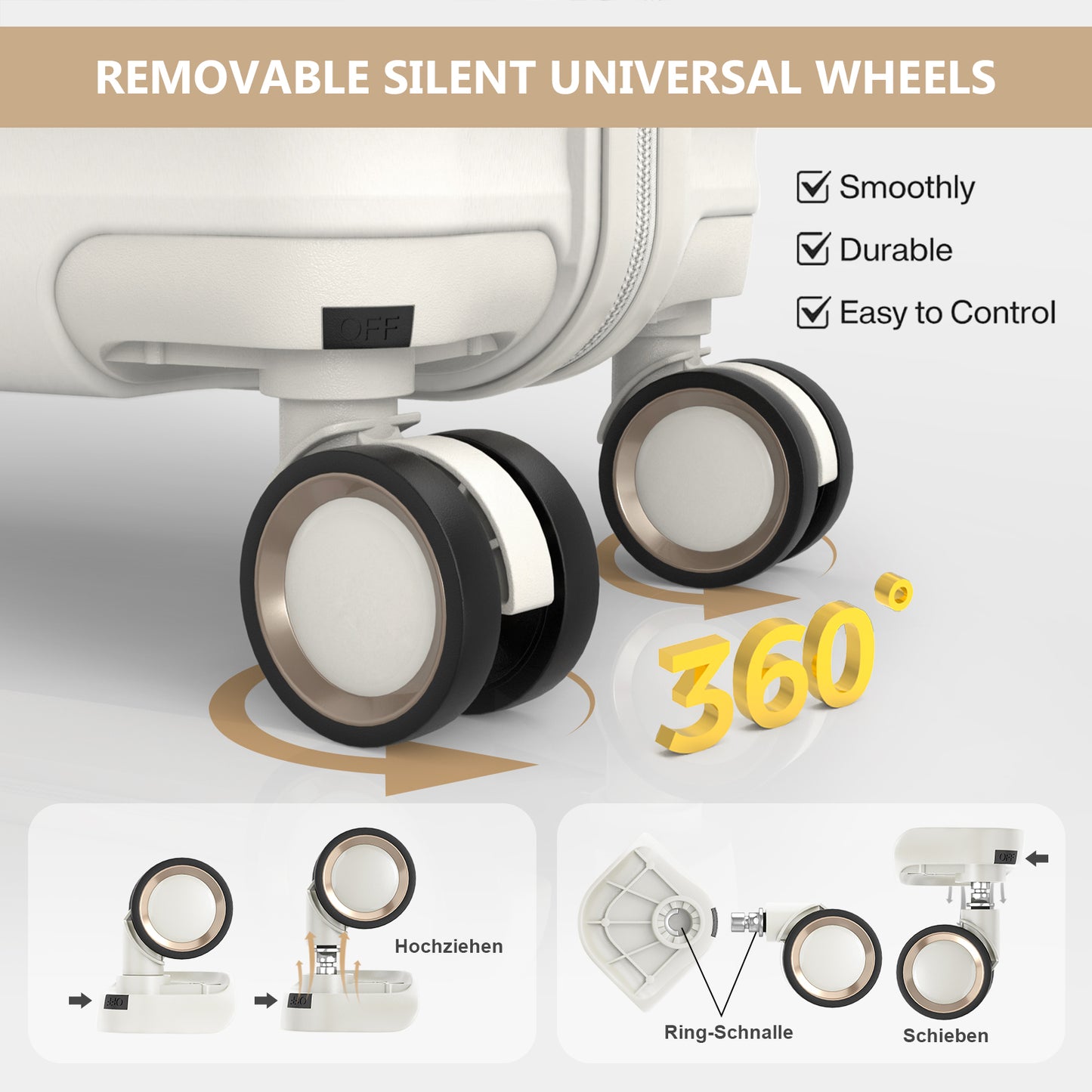 Joyway hand luggage 20 inch boarding case, hard shell with TSA lock, stylish, sturdy, anti drop and pressure resistant ABS material TR023