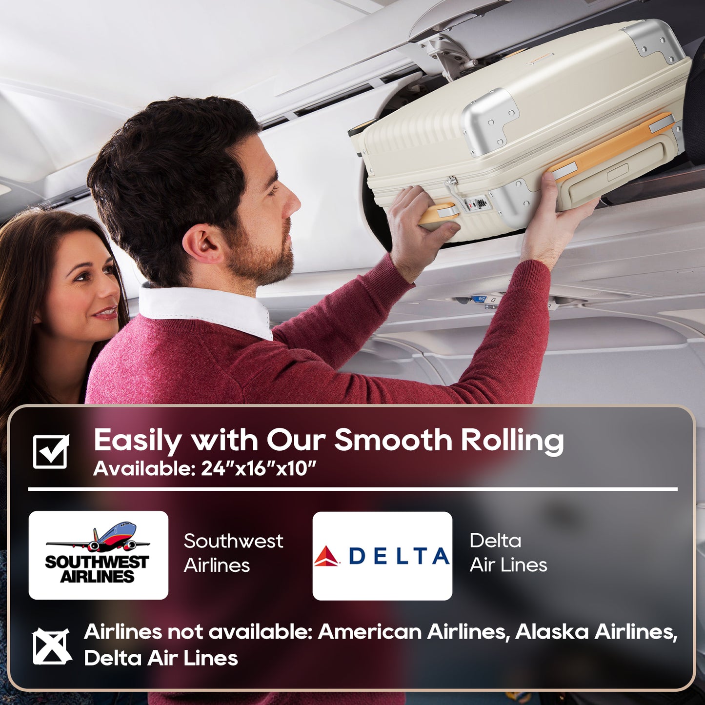 Joyway 3-piece luggage set, made of PP material, featuring a hard shell, lightweight design, and equipped with a TSA lock and swivel wheels, model TR019