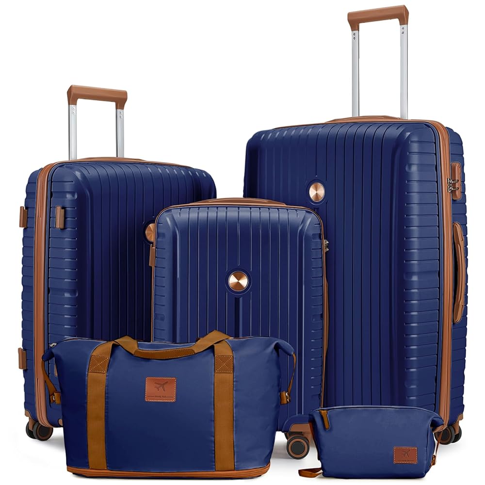 Five piece family luggage set, stylish, large capacity, smooth, labor-saving, and anti fall travel suitcase TR015