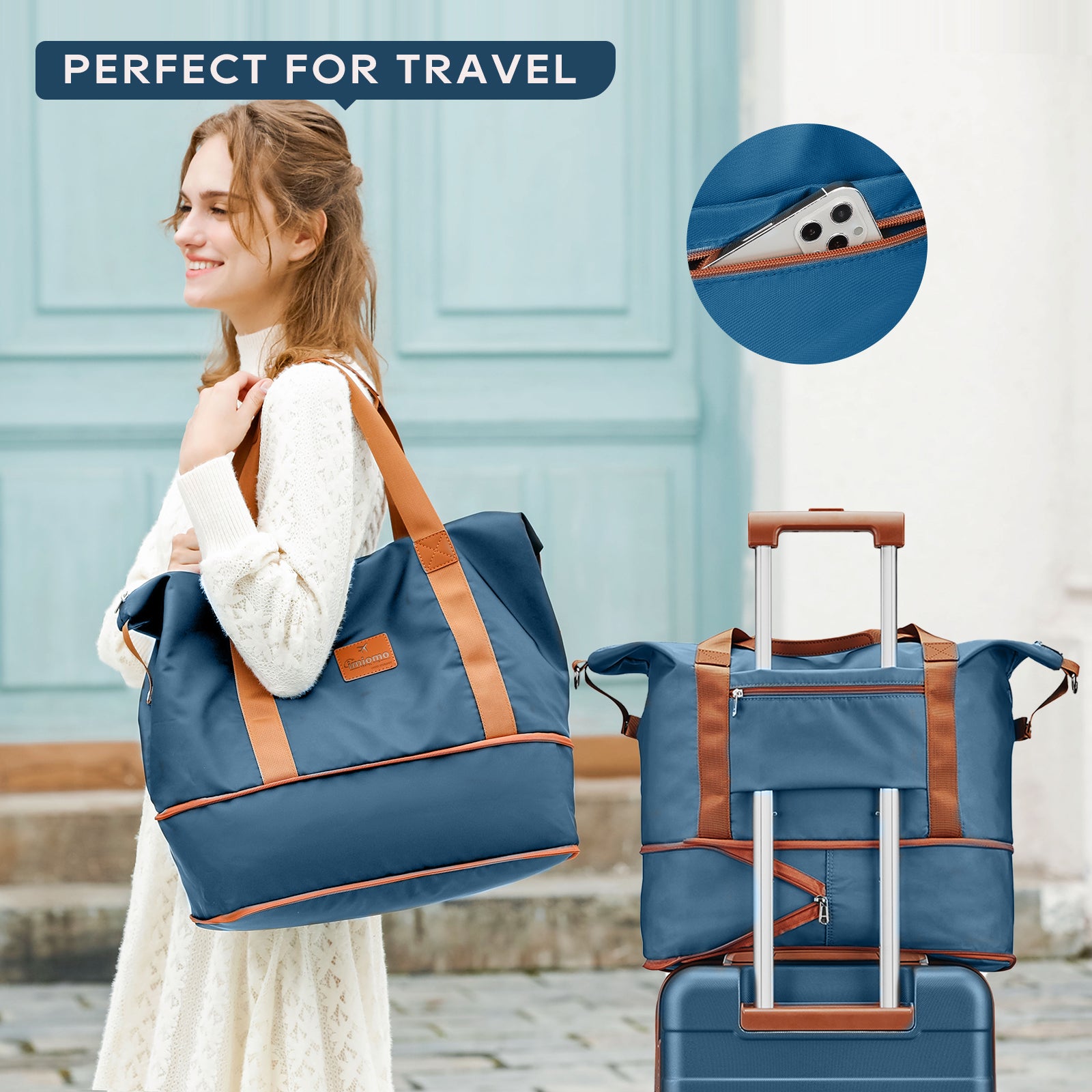 Travel Bag, travel duffel bag, travel bag with trolley cover and