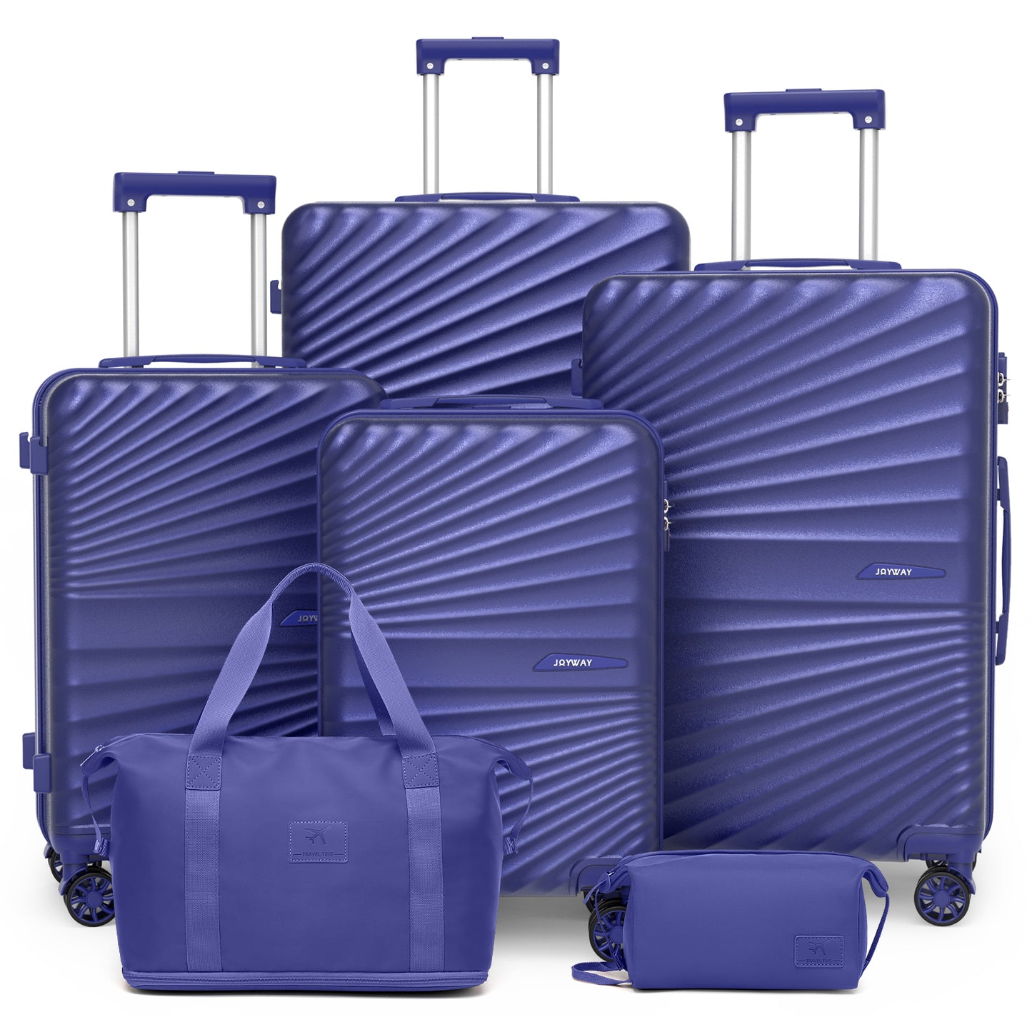 Joyway Luggage Set 4 Piece ABS Hardside Lightweight Suitcase with TSA Lock Spinner Wheels (18/20/24/28),Green-Brown