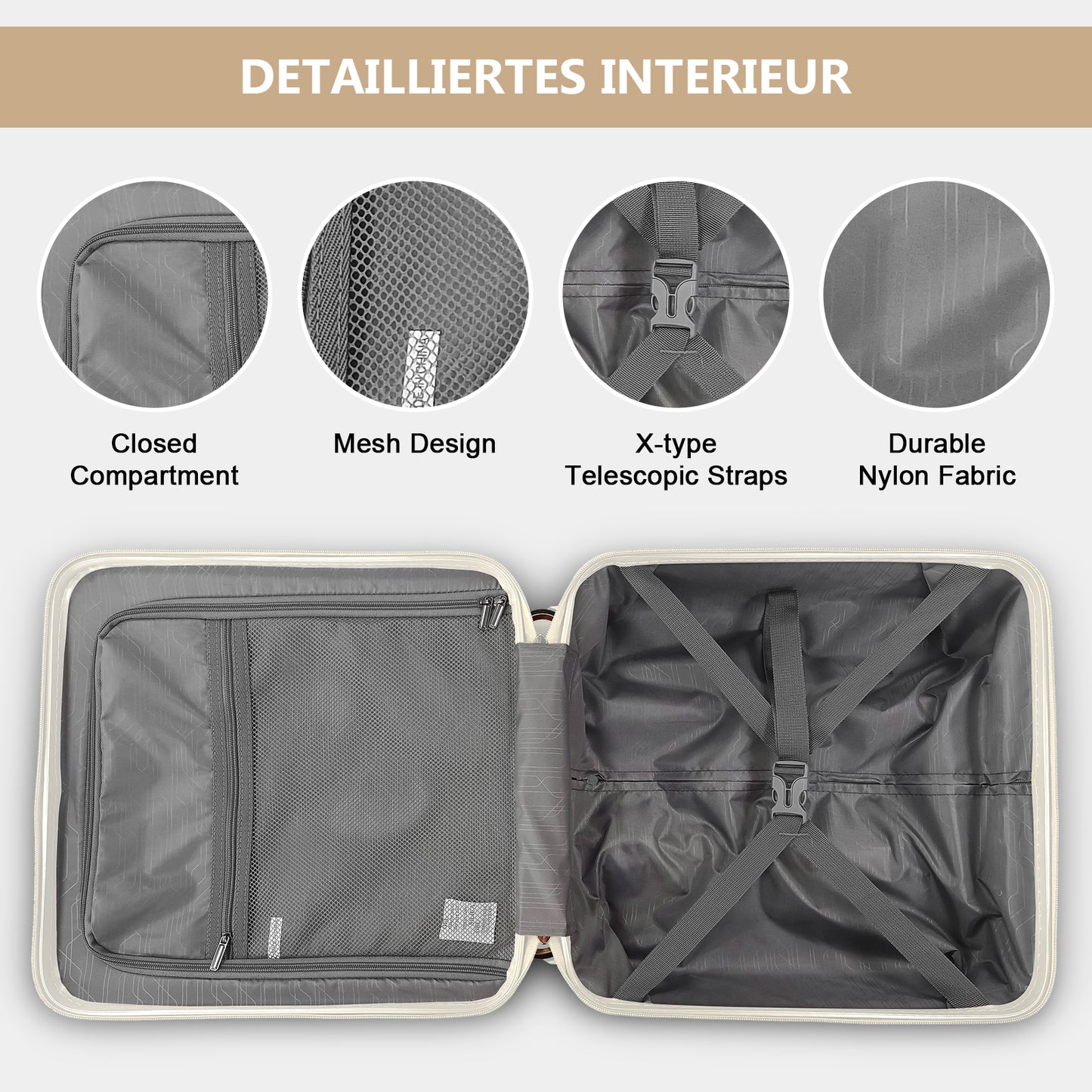 Joyway hand luggage 20 inch boarding case, hard shell with TSA lock, stylish, sturdy, anti drop and pressure resistant ABS material TR023