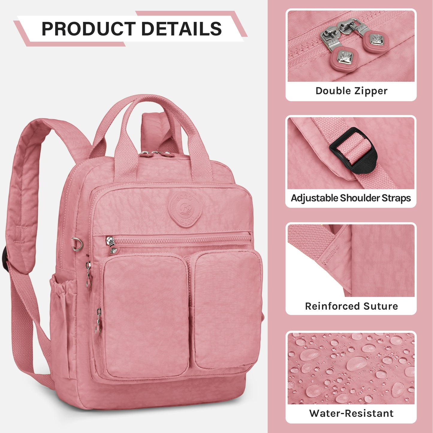 Joyway Waterproof Backpack for School and Travel Fits 15 Inch Laptop Lightweight Casual Daypack with Multi Pockets