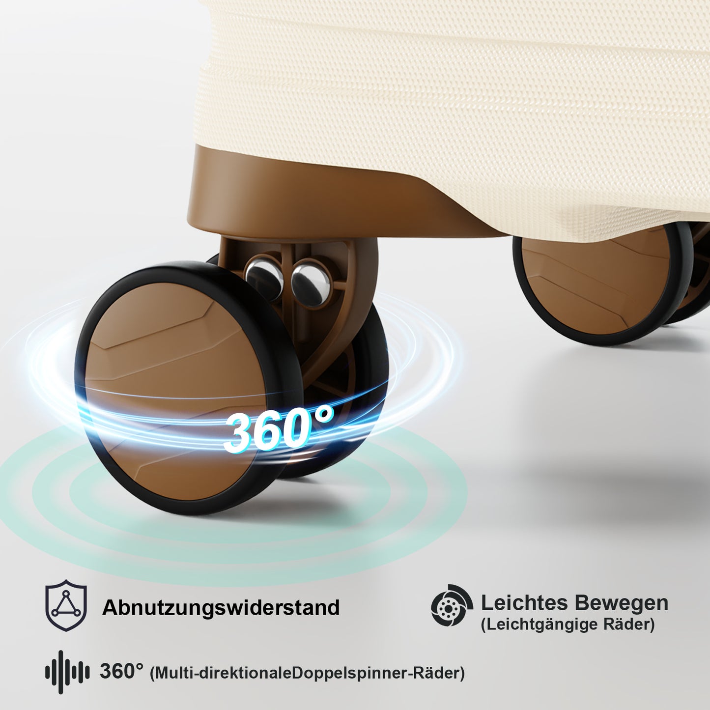 5-piece striped luggage set, including a hard-shell lightweight suitcase, a multi-functional backpack, and a cosmetic bag, TR008