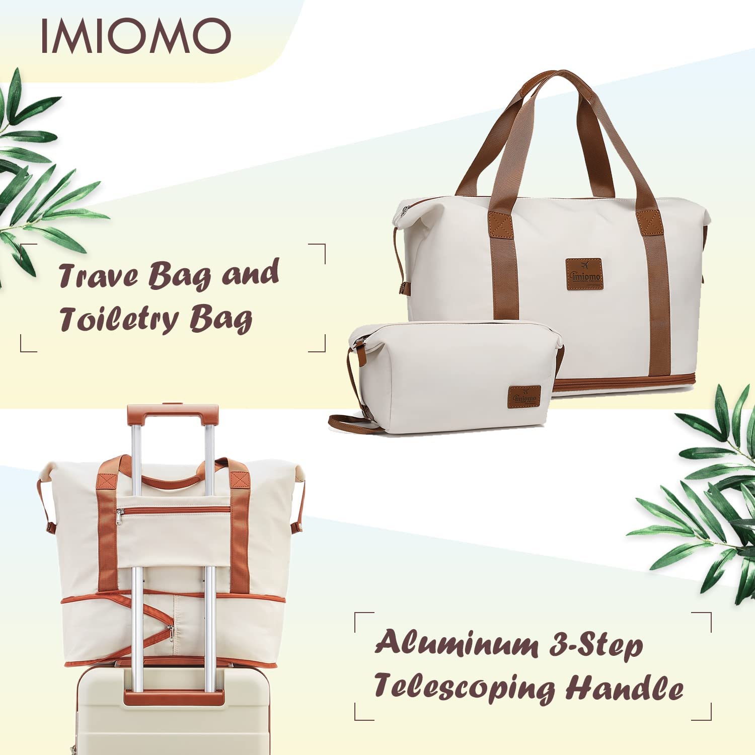 beige 3 Piece Set Lightweight Hard Shell Luggage Set