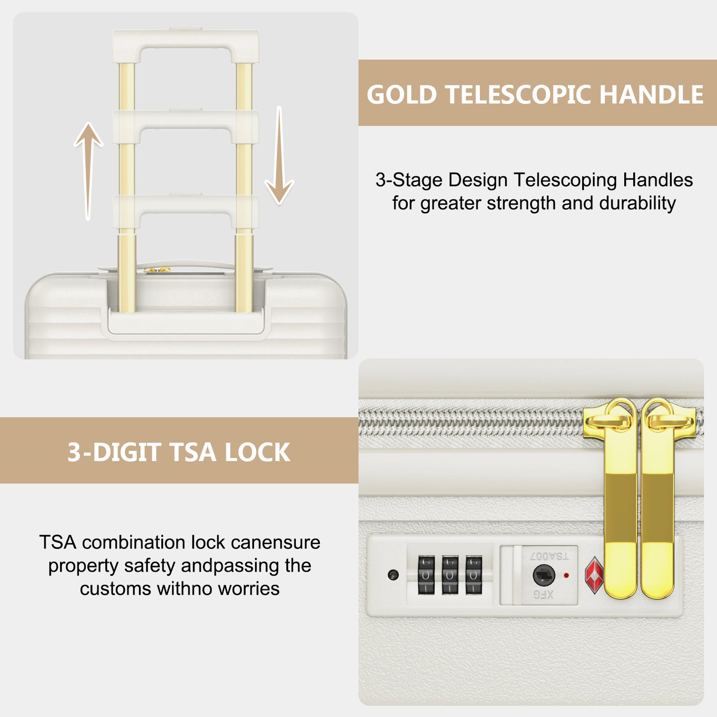 Joyway hand luggage 20 inch boarding case, hard shell with TSA lock, stylish, sturdy, anti drop and pressure resistant ABS material TR023
