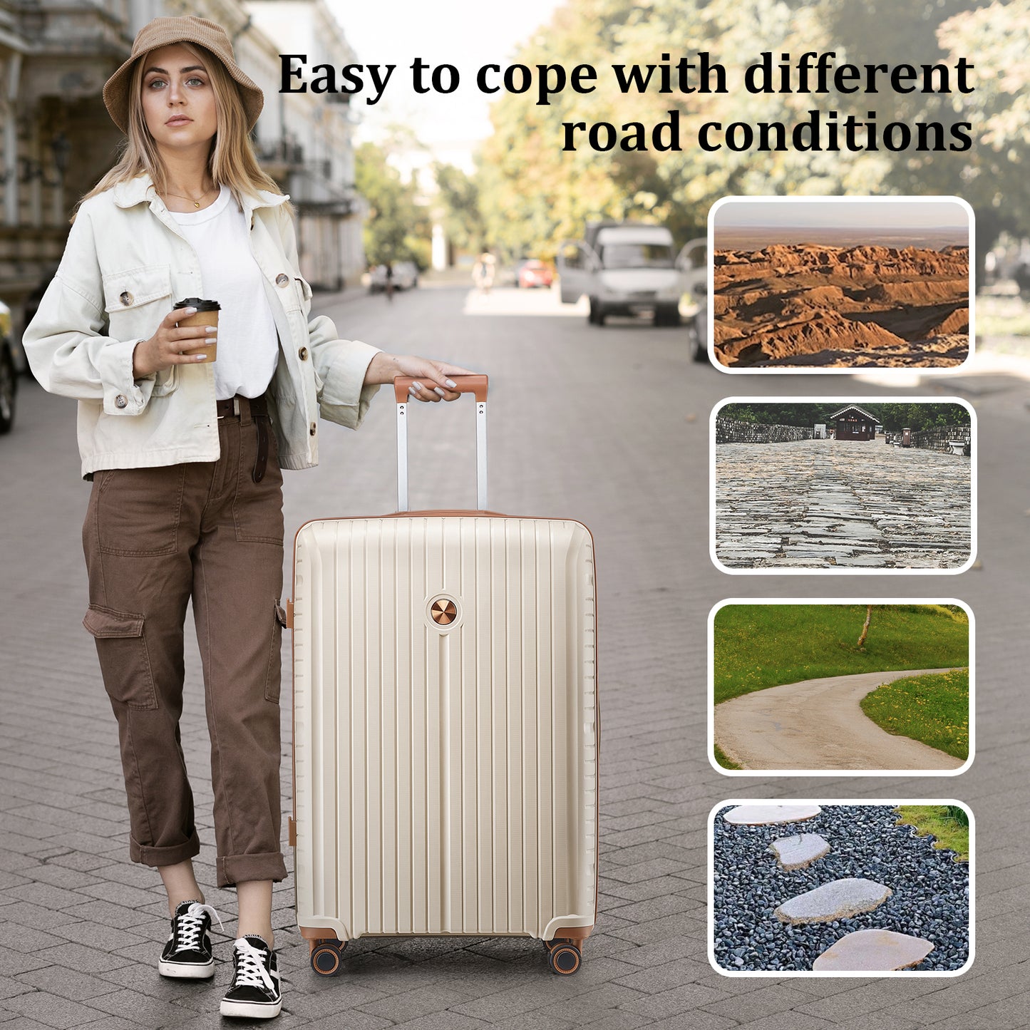 Five piece family luggage set, stylish, large capacity, smooth, labor-saving, and anti fall travel suitcase TR015