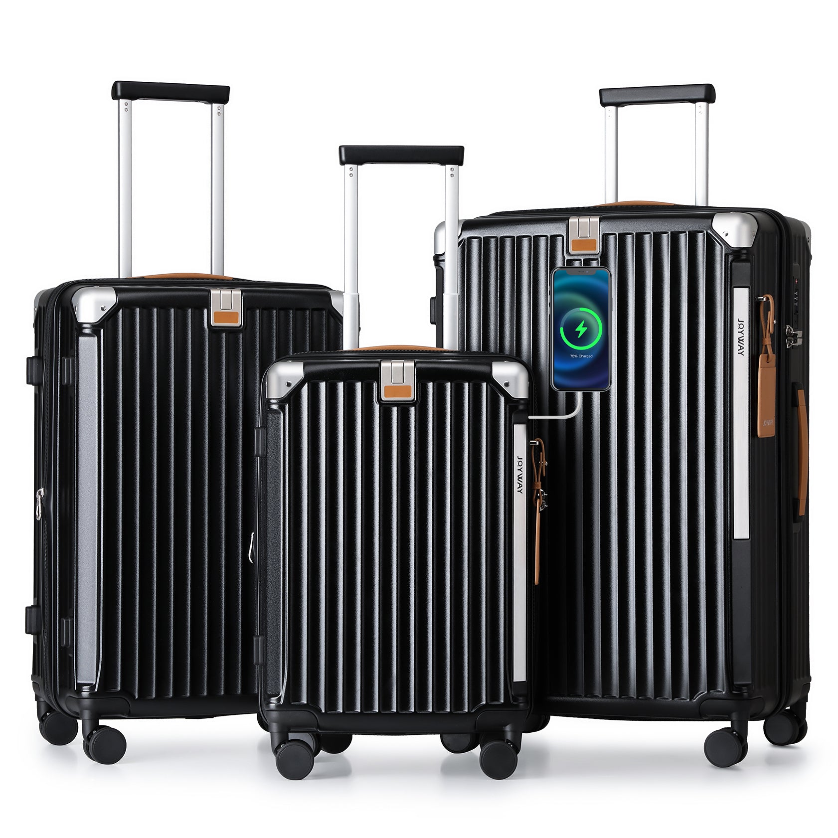 Joyway Luggage Sets Expandable Luggage Hard Carry-on Luggage USB