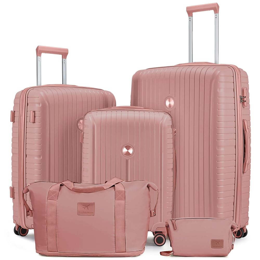 Five piece family luggage set, stylish, large capacity, smooth, labor-saving, and anti fall travel suitcase TR015