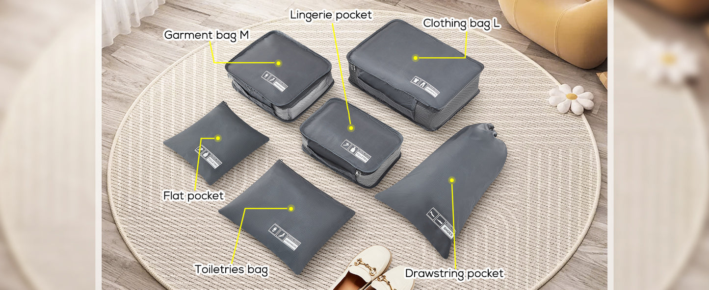 The six toiletry bags are specifically designed to store all your essentials, making them ideal for weekend getaways, business trips, or fitness activities
