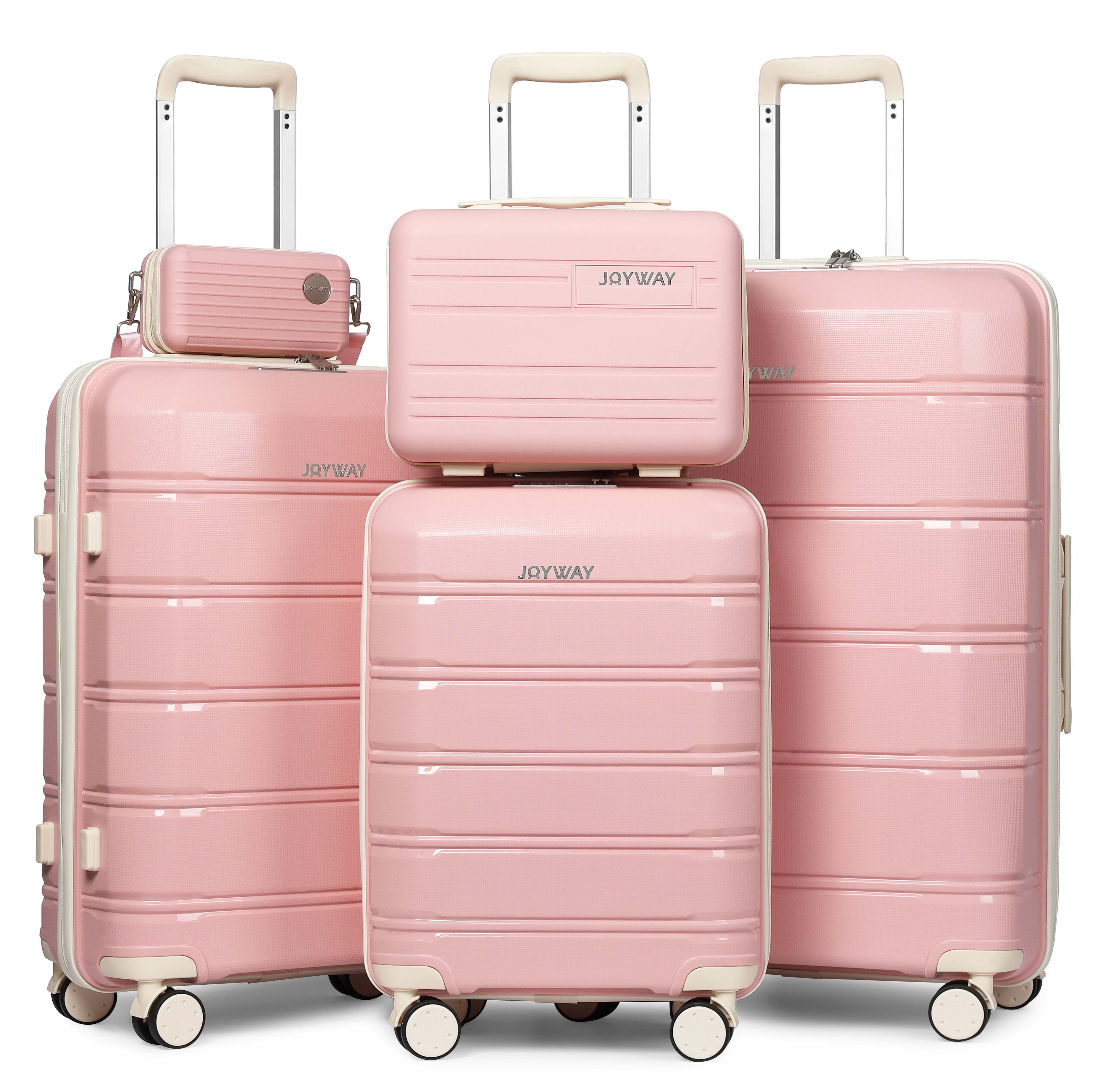 Pink discount travel luggage